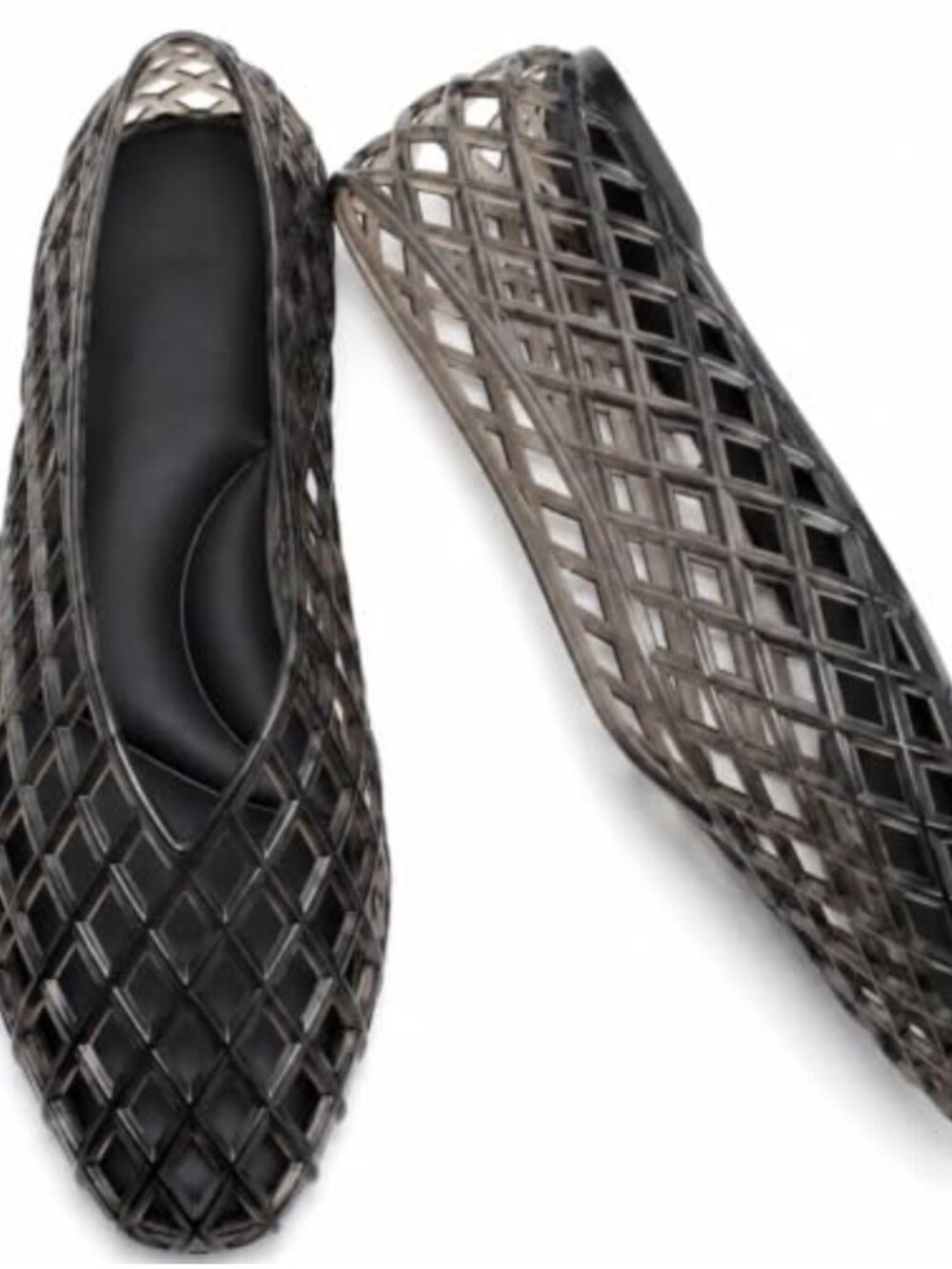 Jelly Flat Sandals Slip On Lattice Women PVC Shoes